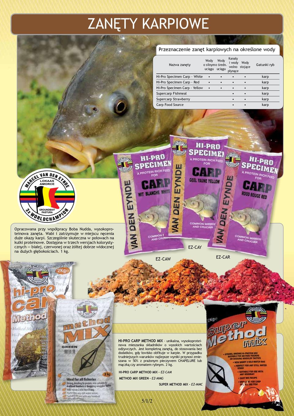Strawberry karp Carp Food Source karp Opraco wana przy współpracy Boba Nudda, wysokoproteinowa zanę ta. Wabi i zatrzymuje w miejscu nęcenia duże okazy karpi.