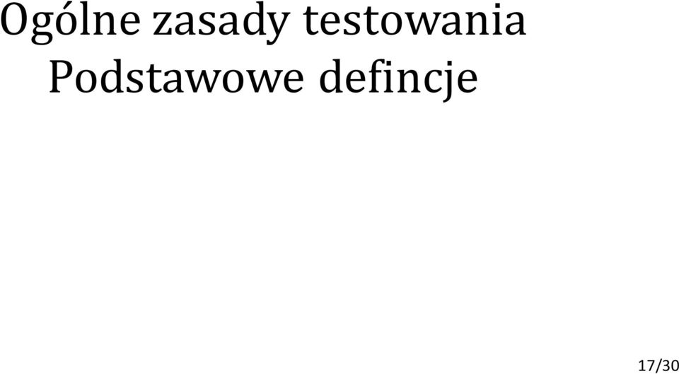 testowania