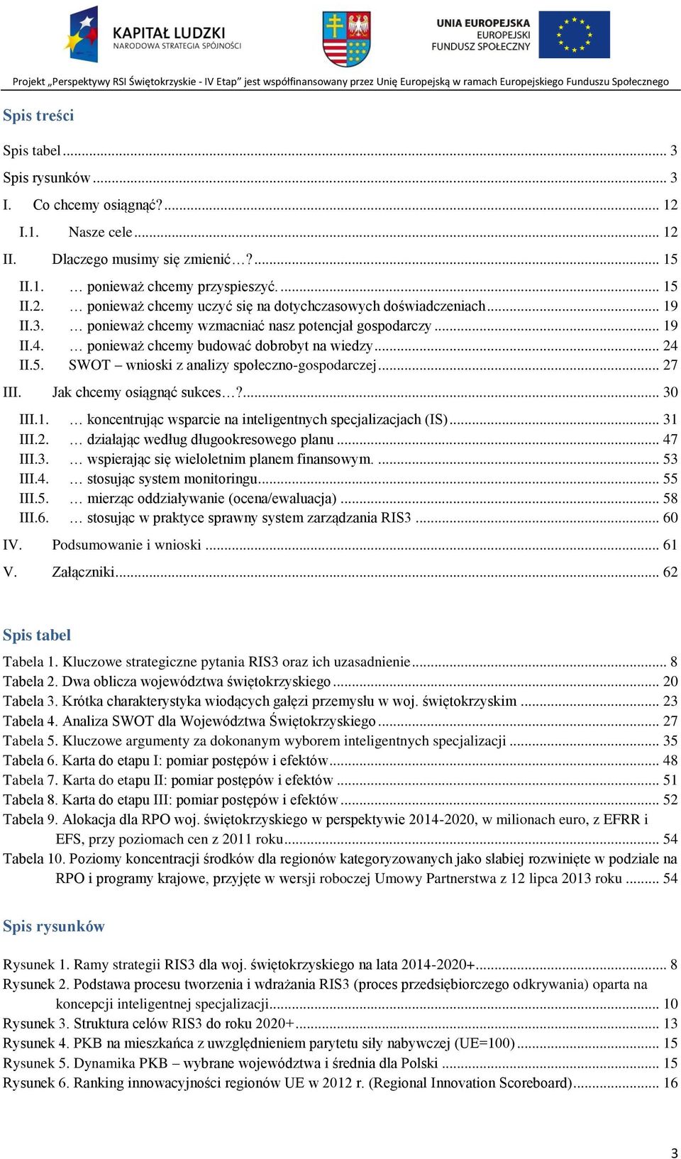 Jak chcemy osiągnąć sukces?... 30 III.1. koncentrując wsparcie na inteligentnych specjalizacjach (IS)... 31 III.2. działając według długookresowego planu... 47 III.3. wspierając się wieloletnim planem finansowym.