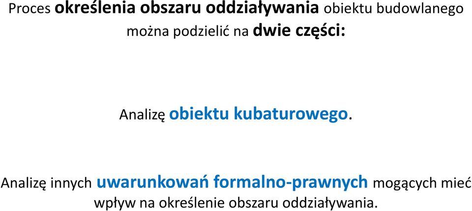 obiektu kubaturowego.