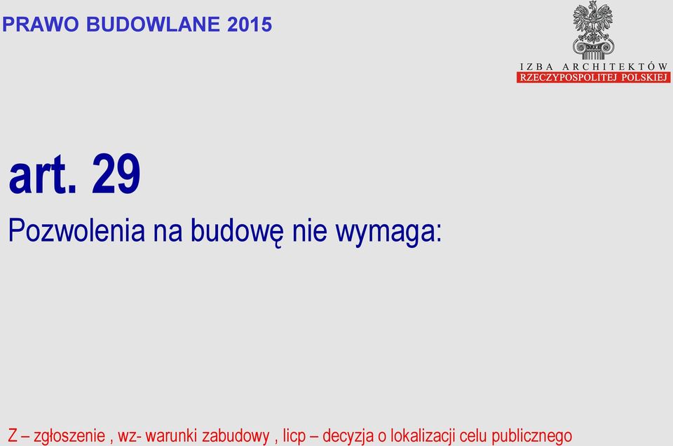 warunki zabudowy, licp