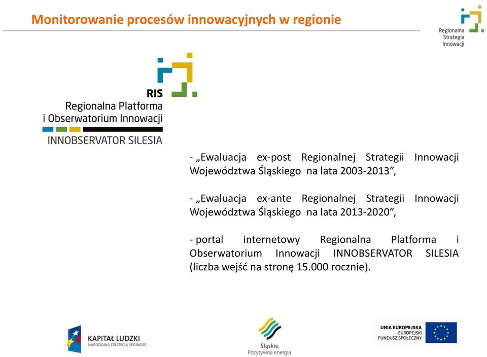 Strategii Innowacji Województwa Śląskiego na lata 2013-2020, - portal internetowy