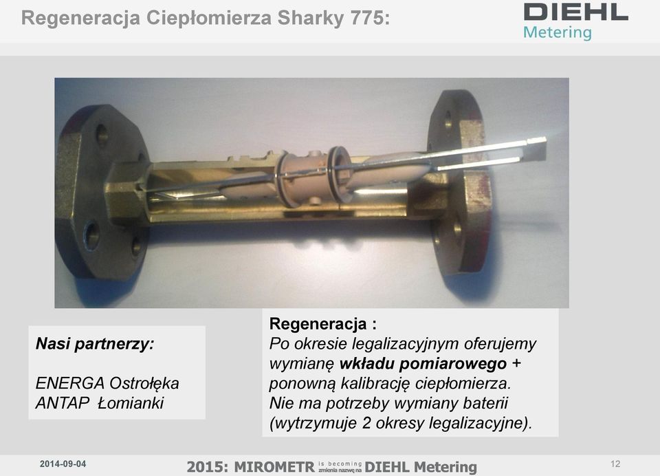oferujemy wymianę wkładu pomiarowego + ponowną kalibrację