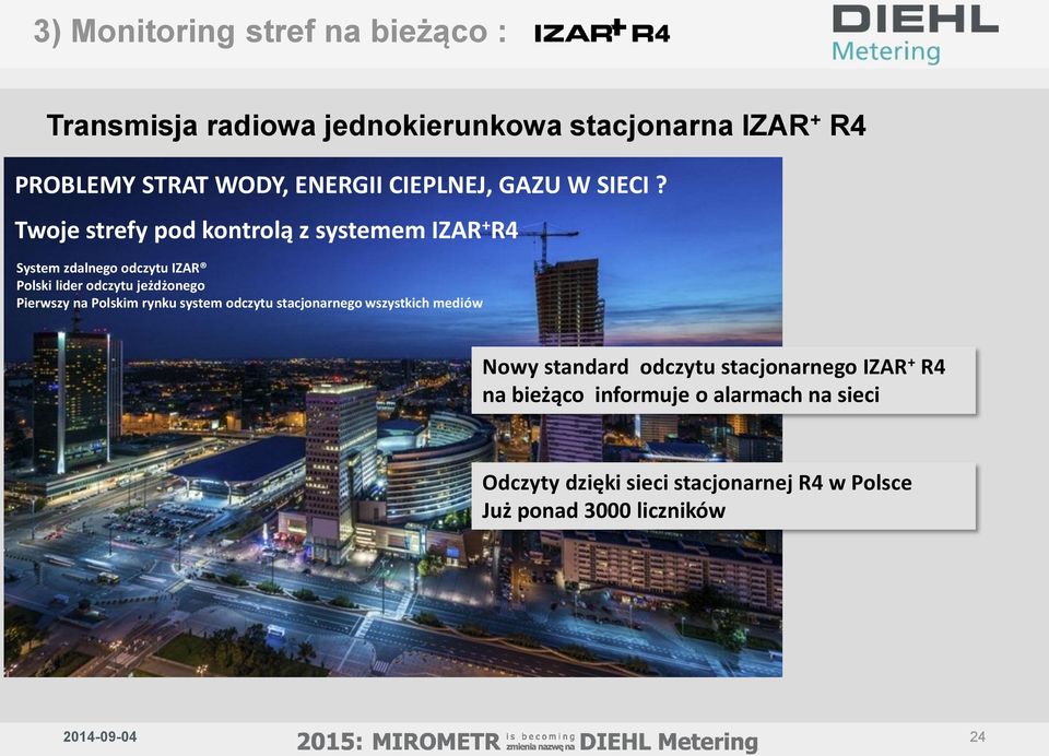 Twoje strefy pod kontrolą z systemem IZAR + R4 System zdalnego odczytu IZAR Polski lider odczytu jeżdżonego Pierwszy na
