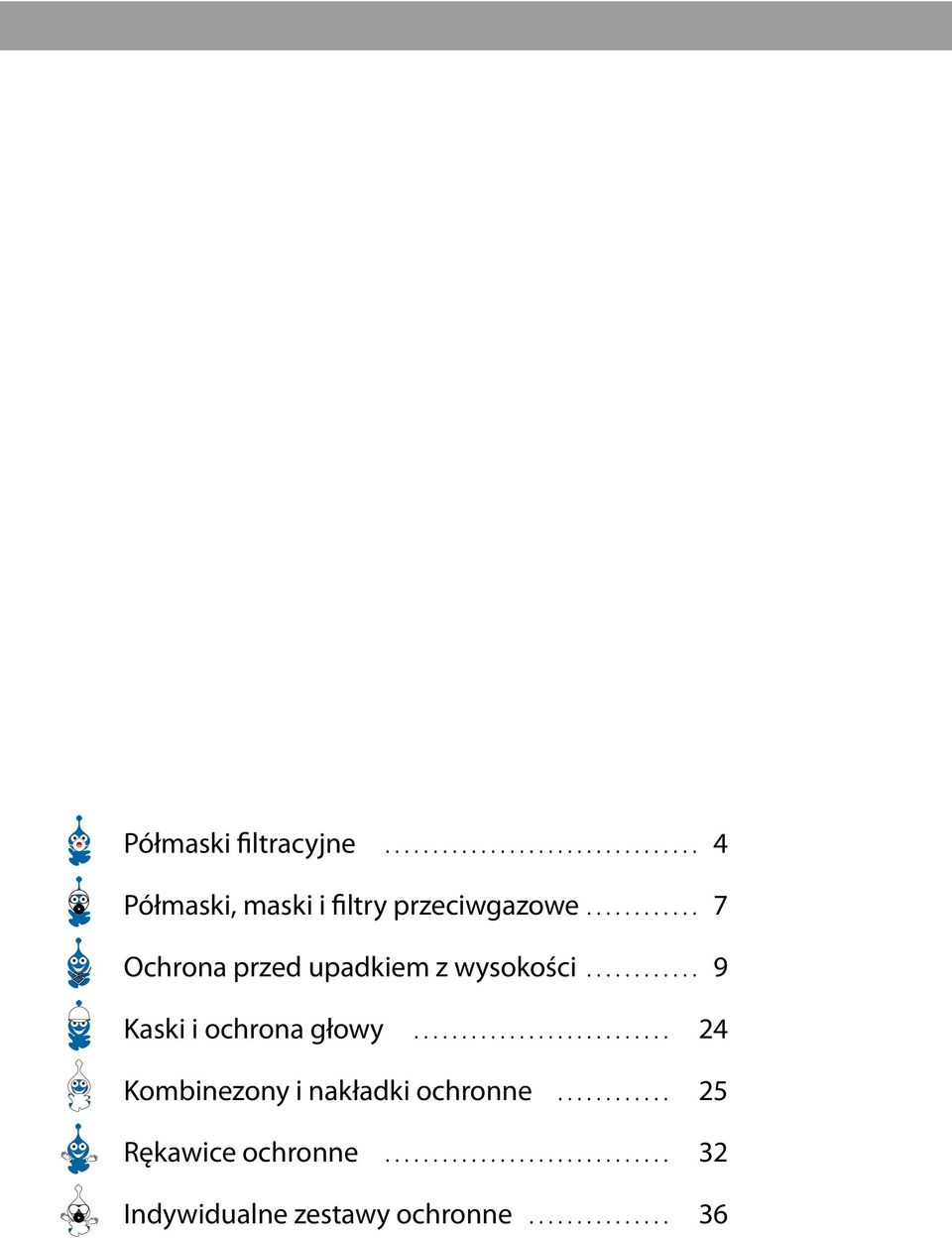 Kaski i ochrona głowy 24 Kombinezony i nakładki
