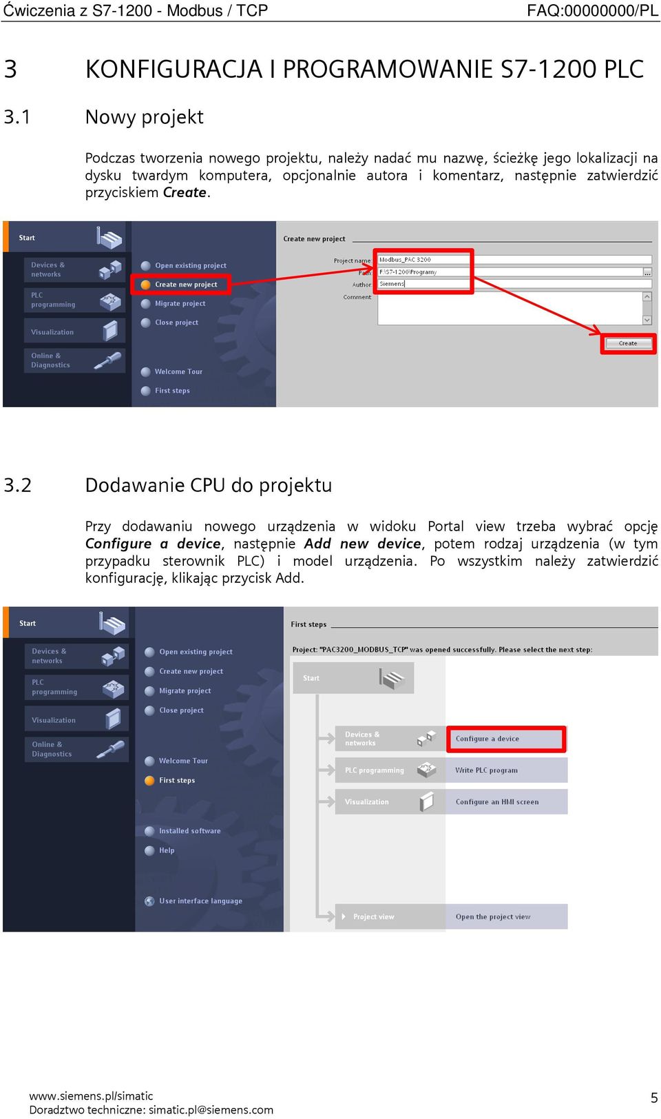 opcjonalnie autora i komentarz, następnie zatwierdzić przyciskiem Create. 3.