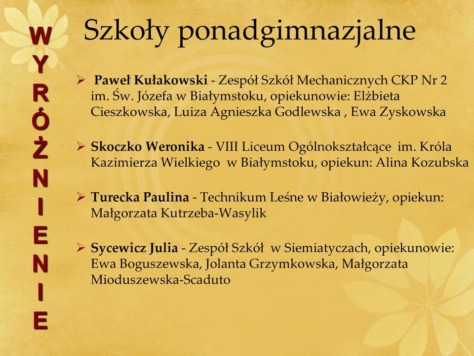 Ogólnokształcące im.