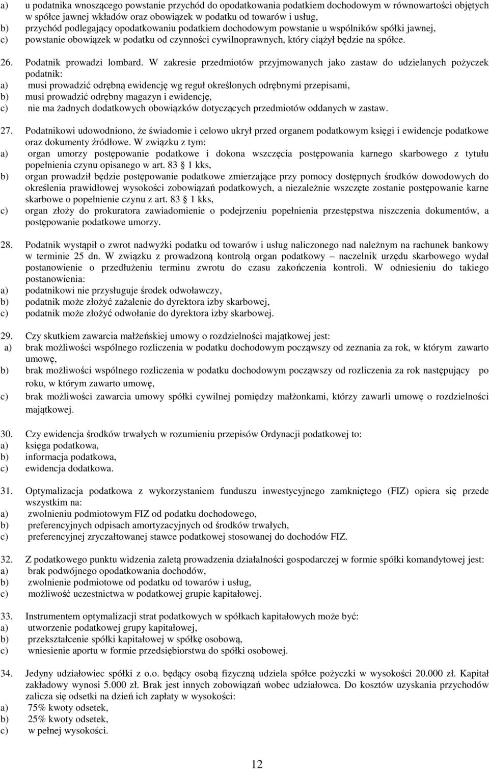 Podatnik prowadzi lombard.