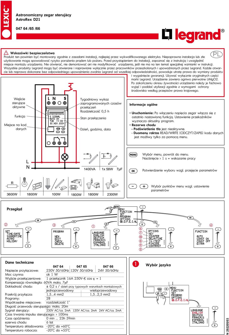 Astronomiczny zegar sterujàcy AstroRex D /65 /66. Przegląd - PDF Free  Download