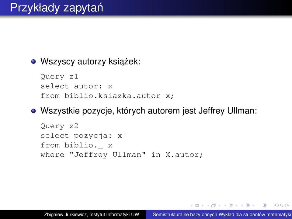 autor x; Wszystkie pozycje, których autorem jest Jeffrey