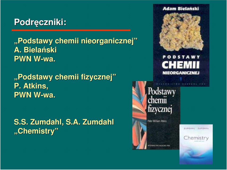 Podstawy chemii fizycznej P.