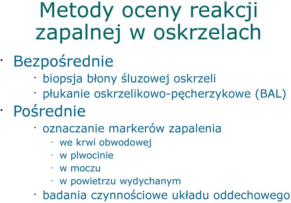 Pośrednie oznaczanie markerów zapalenia we krwi obwodowej w