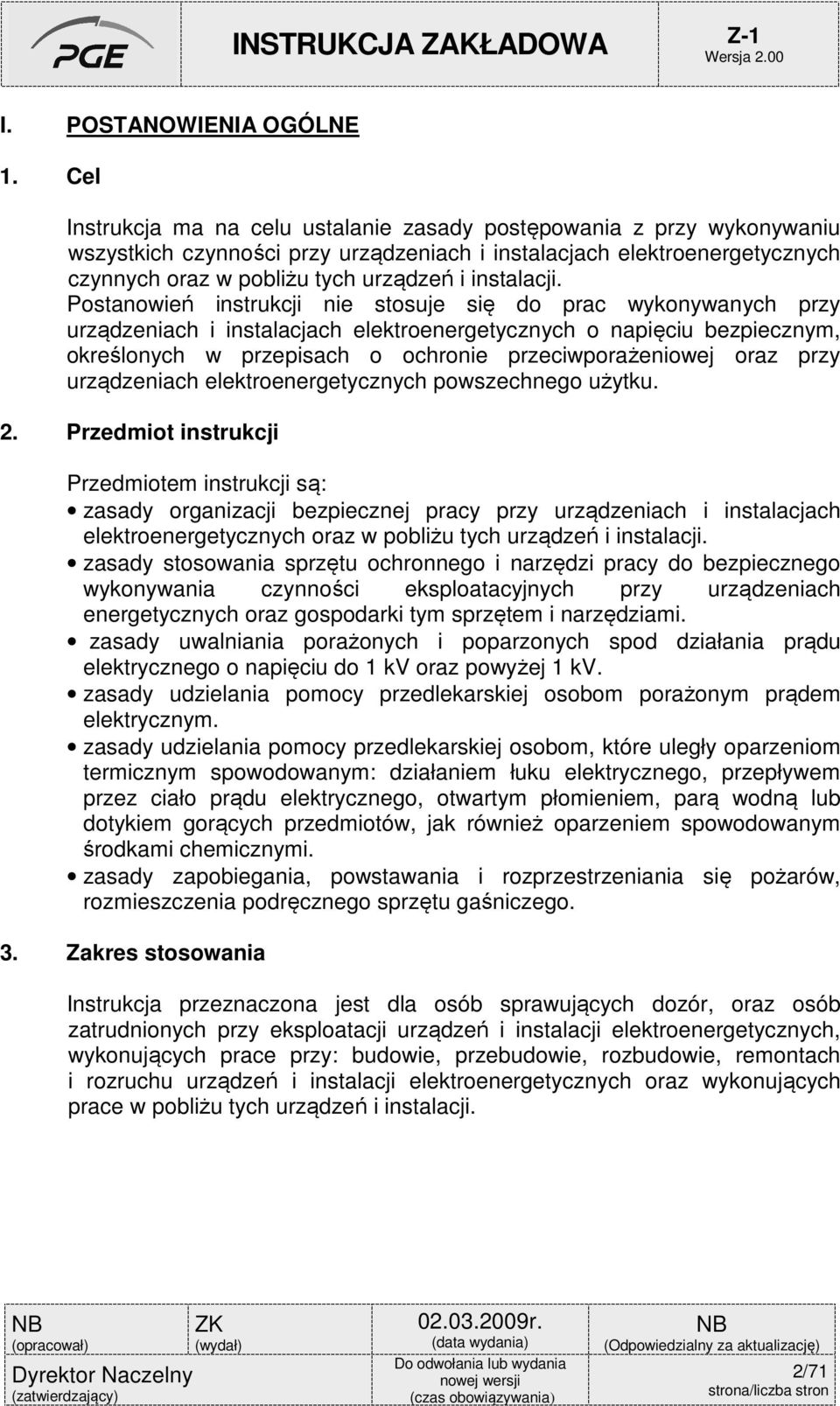 ZAKŁADOWA INSTRUKCJA ORGANIZACJI BEZPIECZNEJ PRACY W PGE DYSTRYBUCJA ŁÓDŹ  SP. Z O.O. - PDF Darmowe pobieranie