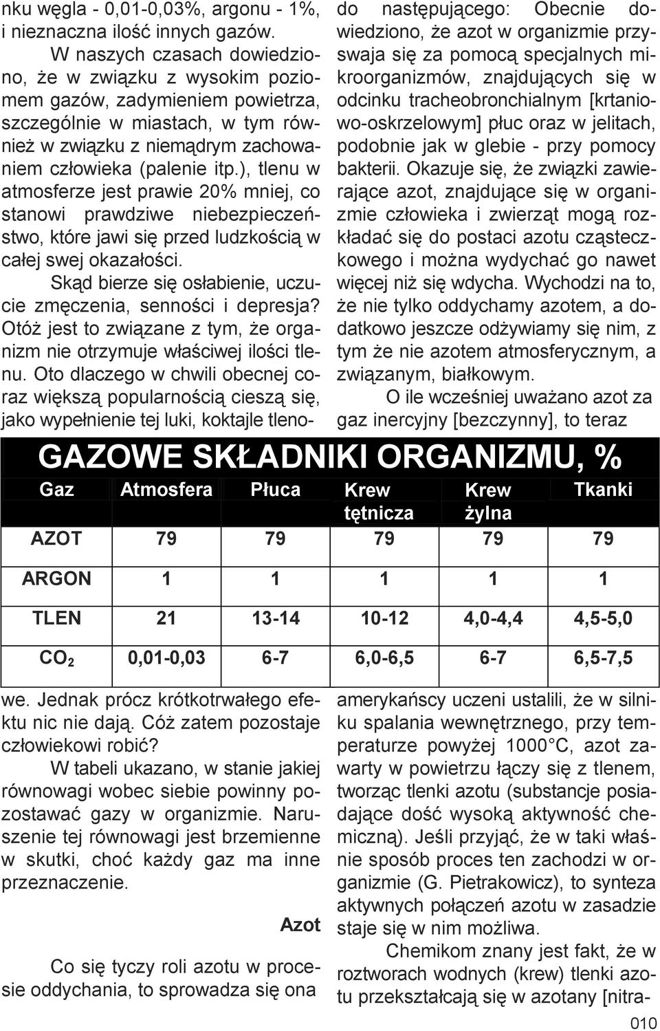 ), tlenu w atmosferze jest prawie 20% mniej, co stanowi prawdziwe niebezpieczeństwo, które jawi się przed ludzkością w całej swej okazałości.