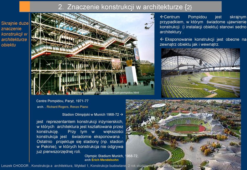 html Centre Pompidou, Paryż, 1971-77 arch.