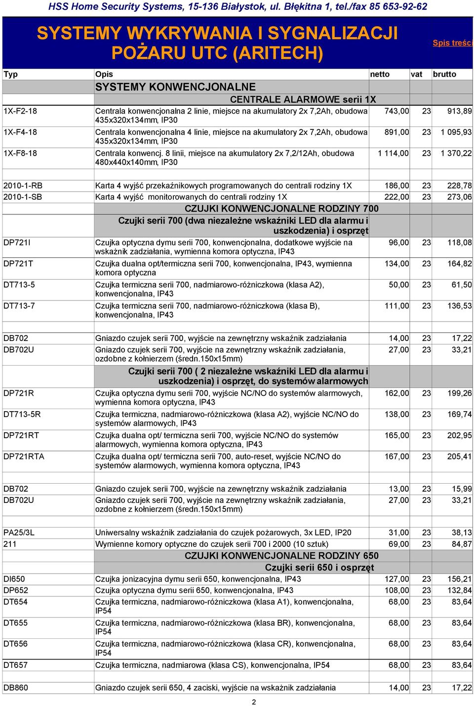 na akumulatory 2x 7,2Ah, obudowa 743,00 23 913,89 435x320x134mm, IP30 1X-F4-18 Centrala konwencjonalna 4 linie, miejsce na akumulatory 2x 7,2Ah, obudowa 891,00 23 435x320x134mm, IP30 Spis treści 1