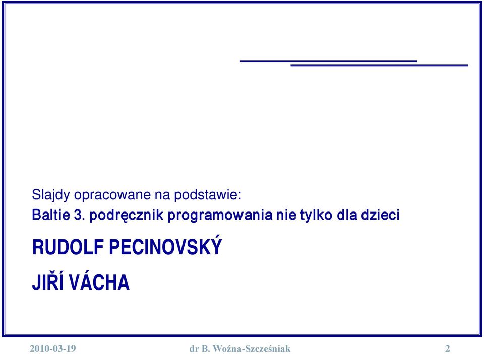 podręcznik programowania nie tylko