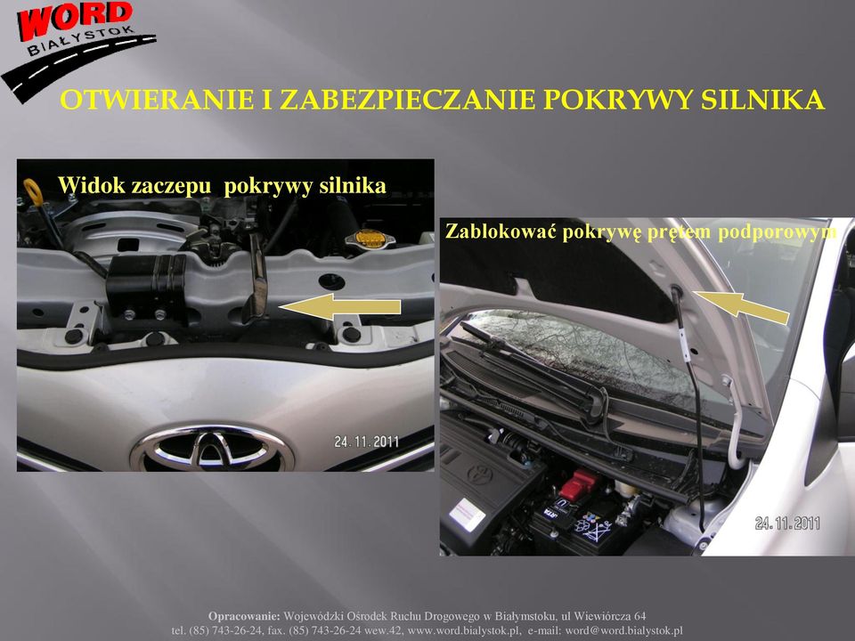 TOYOTA YARIS OTWIERANIE I ZABEZPIECZANIE POKRYWY SILNIKA - PDF Darmowe  pobieranie