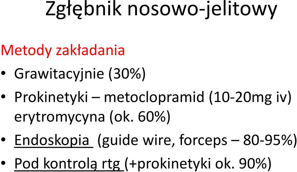 (10-20mg iv) erytromycyna (ok.
