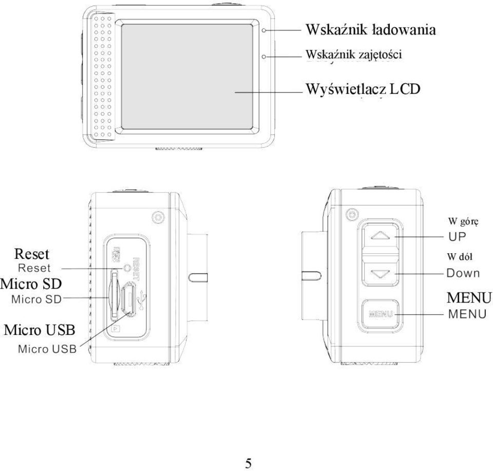 Wyświetlacz LCD W górę