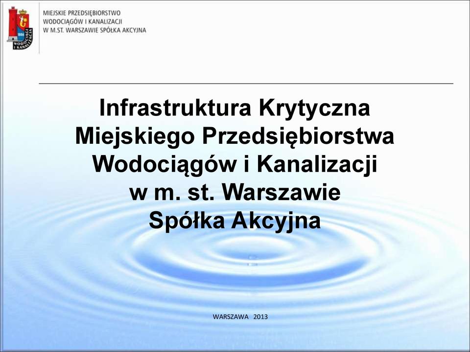 Wodociągów i Kanalizacji w m.