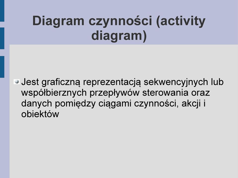 współbierznych przepływów sterowania oraz