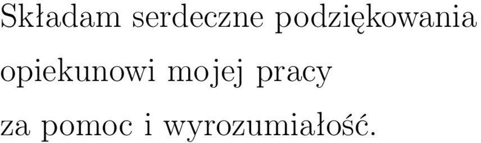 opiekunowi mojej