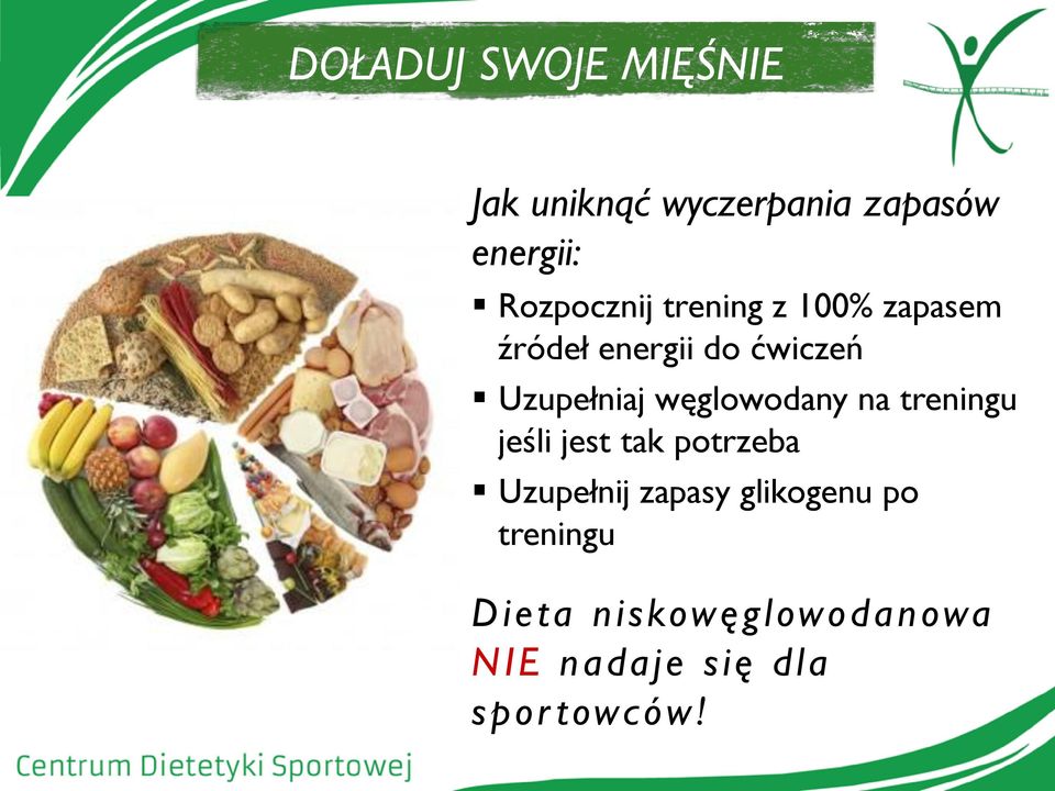 Uzupełniaj węglowodany na treningu jeśli jest tak potrzeba Uzupełnij
