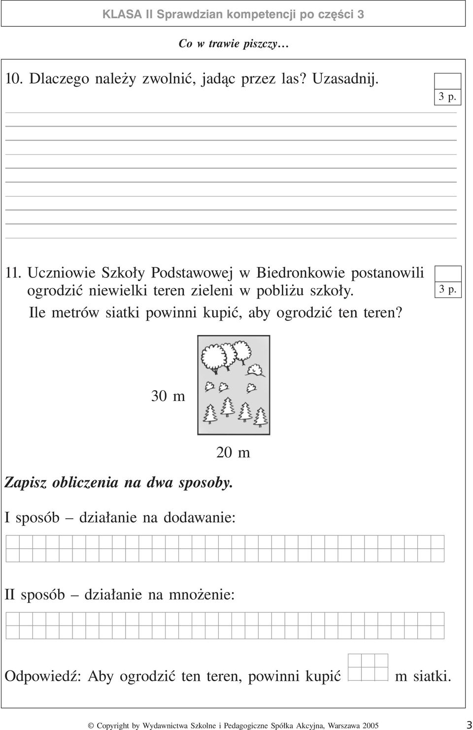 Uczniowie Szkoły Podstawowej w Biedronkowie postanowili ogrodzić niewielki teren zieleni w pobliżu szkoły.