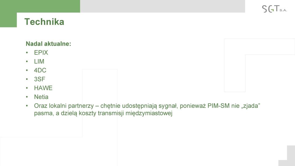 udostępniają sygnał, ponieważ PIM-SM nie
