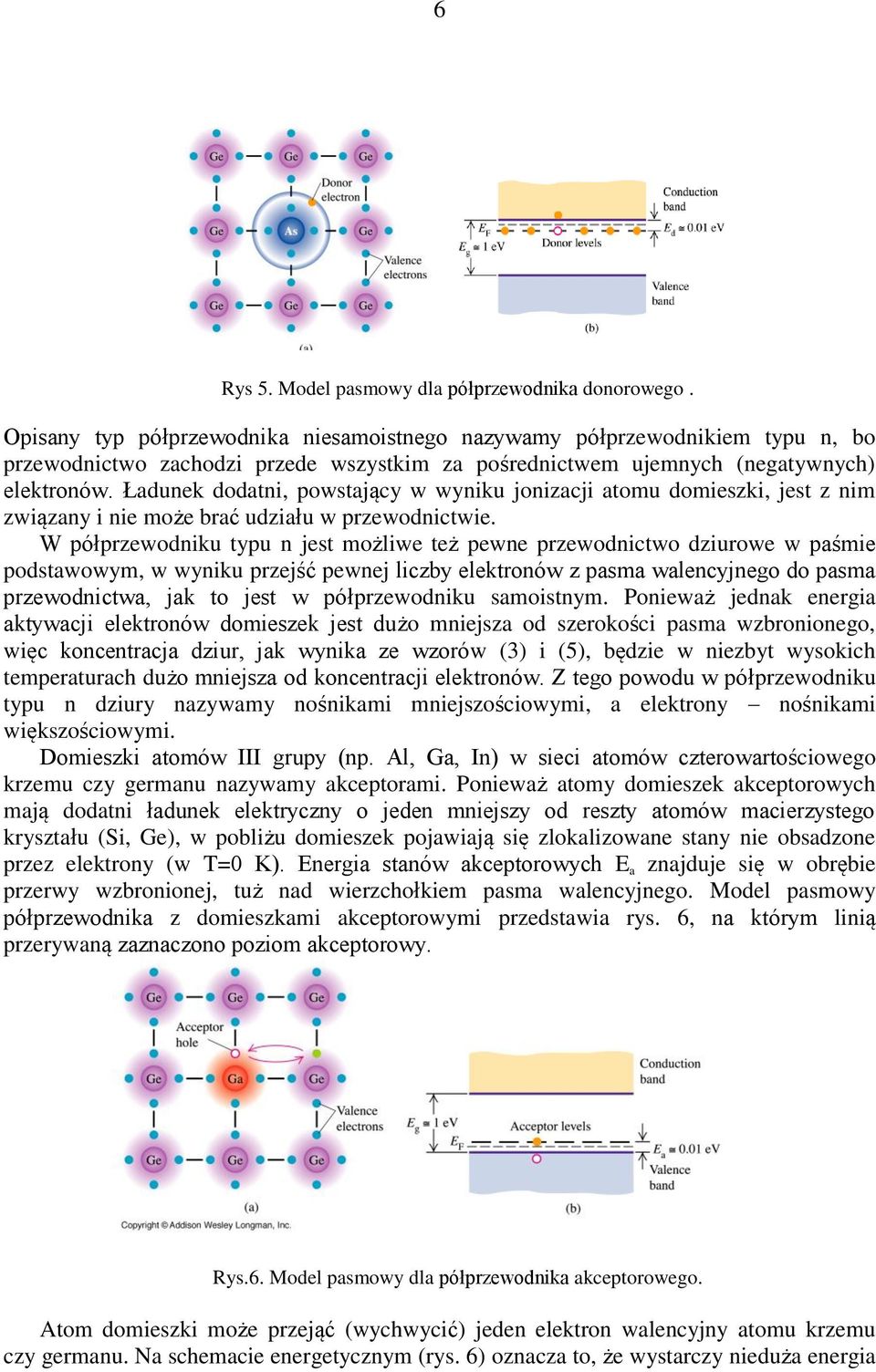 Ładunek dodatni, powstający w wyniku jonizacji atomu domieszki, jest z nim związany i nie może brać udziału w przewodnictwie.