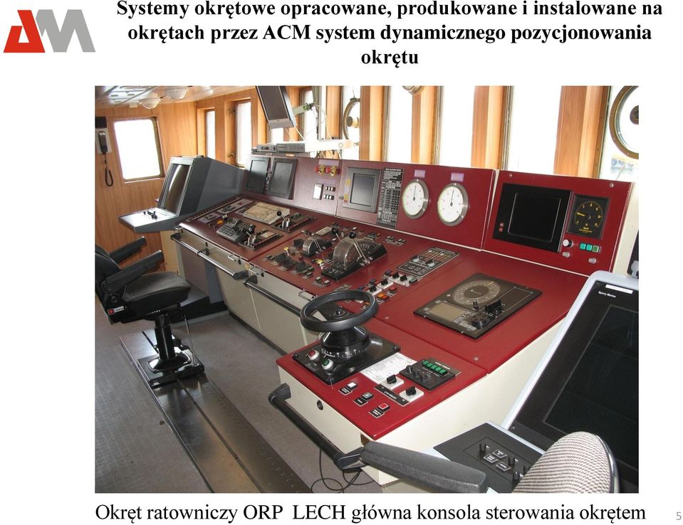 dynamicznego pozycjonowania okrętu Okręt