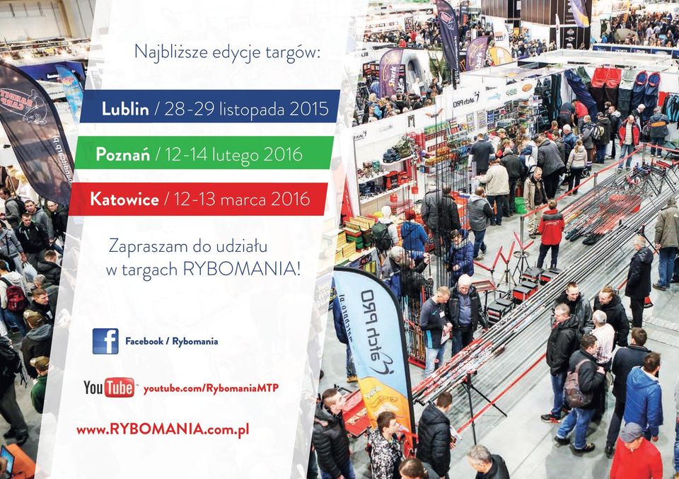 2016 Zapraszam do udziału w targach RYBOMANIA!