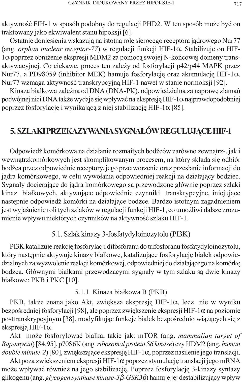Stabilizuje on HIF- 1α poprzez obni enie ekspresji MDM2 za pomoc¹ swojej N-koñcowej domeny transaktywacyjnej.