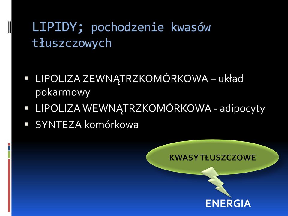 pokarmowy LIPOLIZA WEWNĄTRZKOMÓRKOWA -