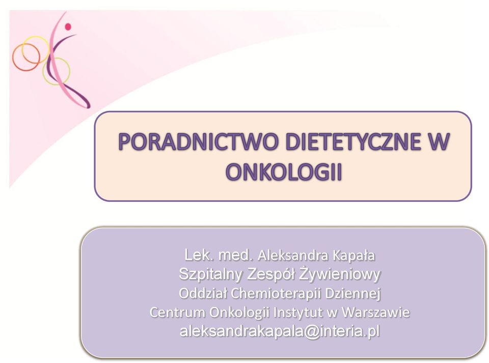 Żywieniowy Oddział Chemioterapii