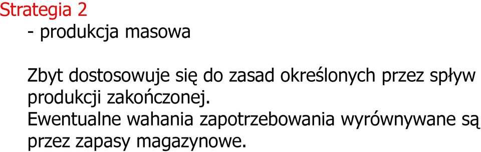 spływ produkcji zakończonej.