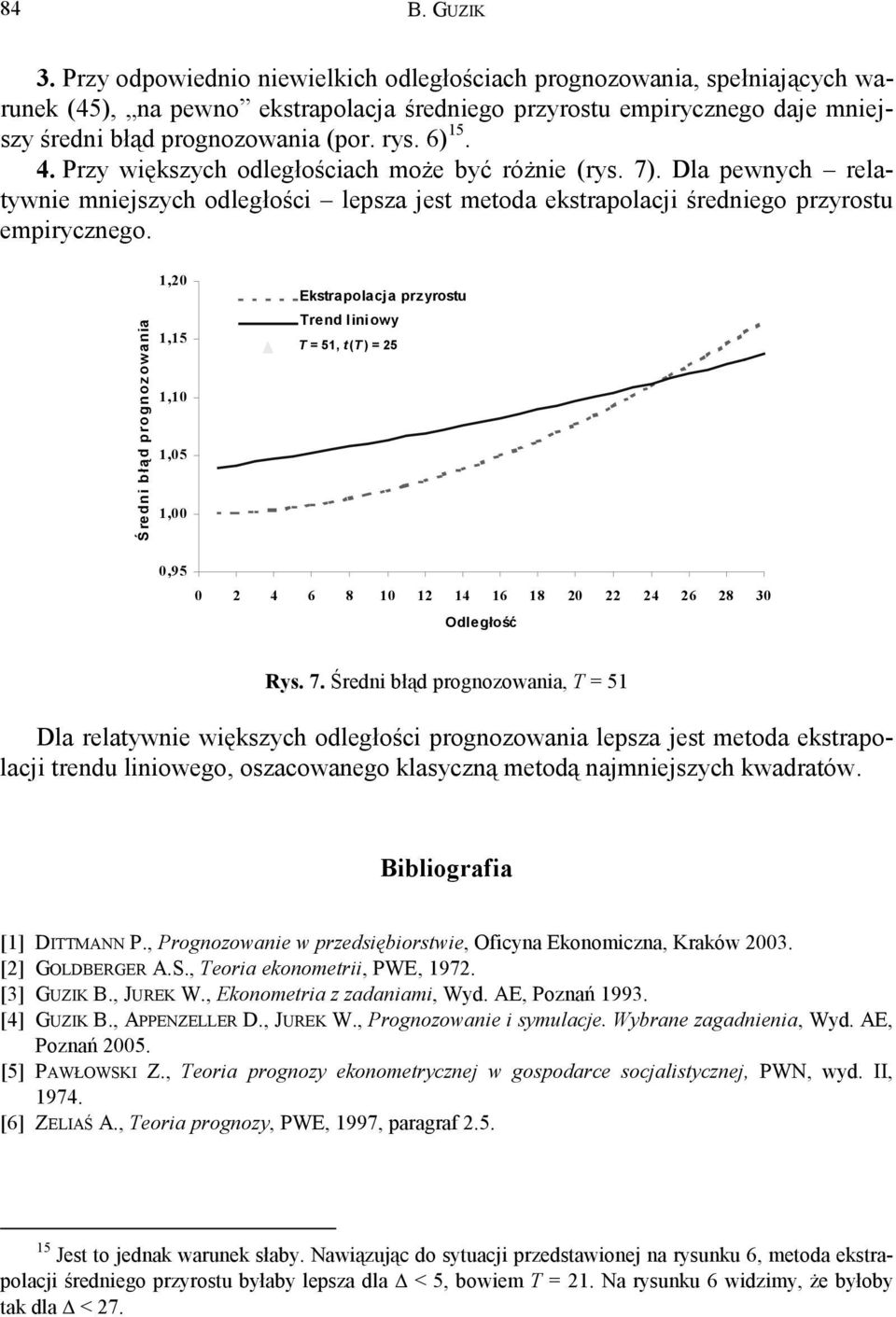 4. Przy większych odległościach może być różnie (rys. 7). Dla pewnych relatywnie mniejszych odległości lepsza jest metoda ekstrapolacji średniego przyrostu empirycznego.