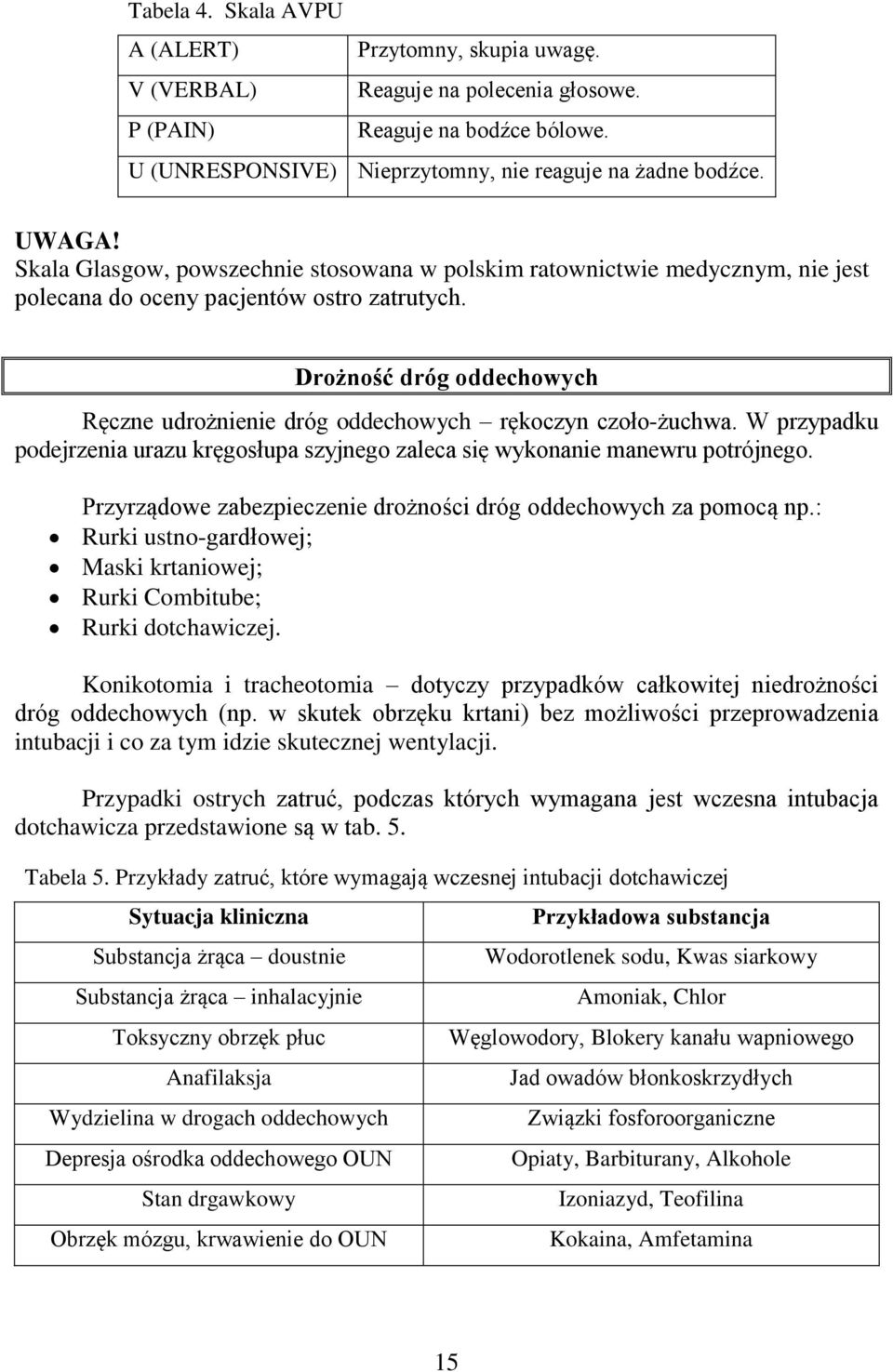 Drożność dróg oddechowych Ręczne udrożnienie dróg oddechowych rękoczyn czoło-żuchwa. W przypadku podejrzenia urazu kręgosłupa szyjnego zaleca się wykonanie manewru potrójnego.