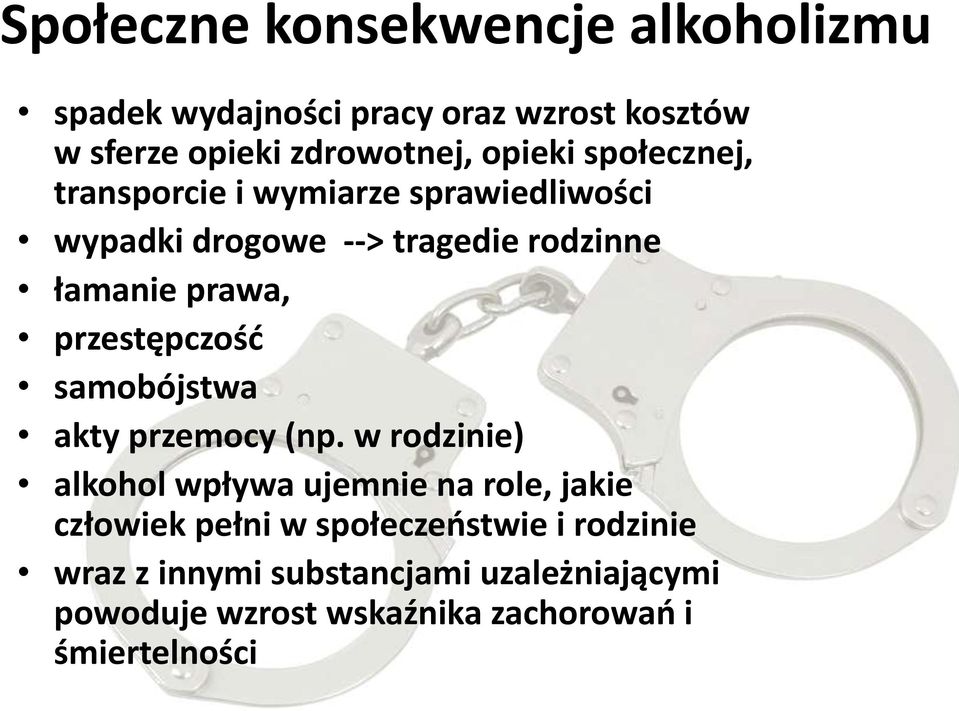 przestępczość samobójstwa akty przemocy (np.