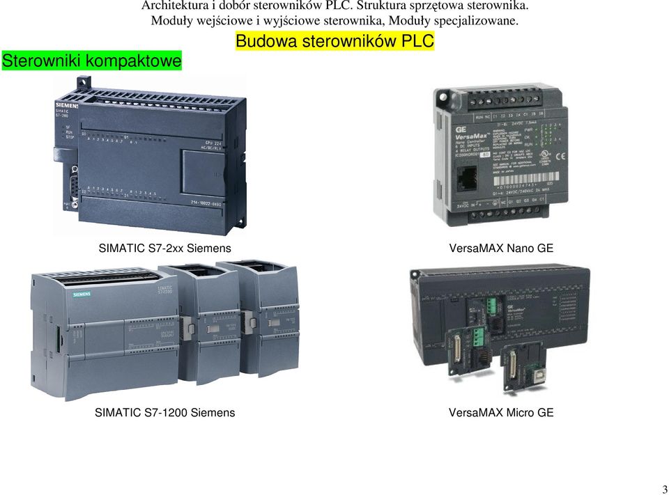Budowa sterowników PLC SIMATIC S7-2xx Siemens