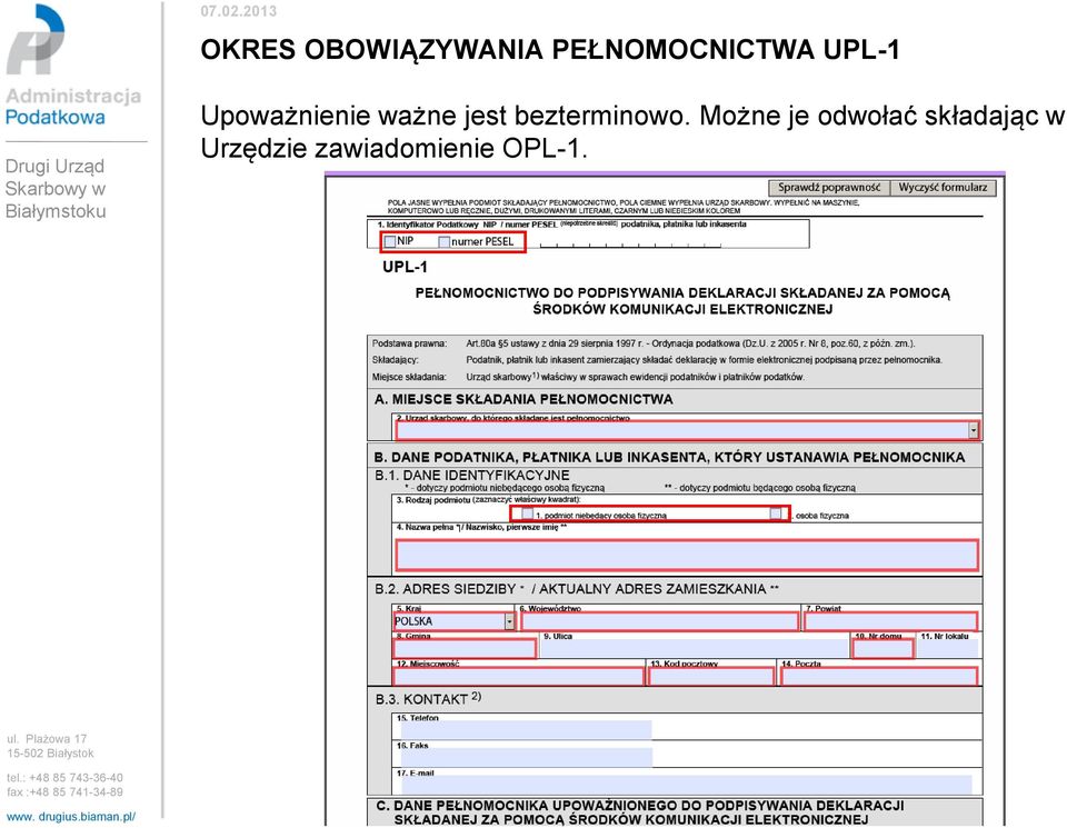 bezterminowo.