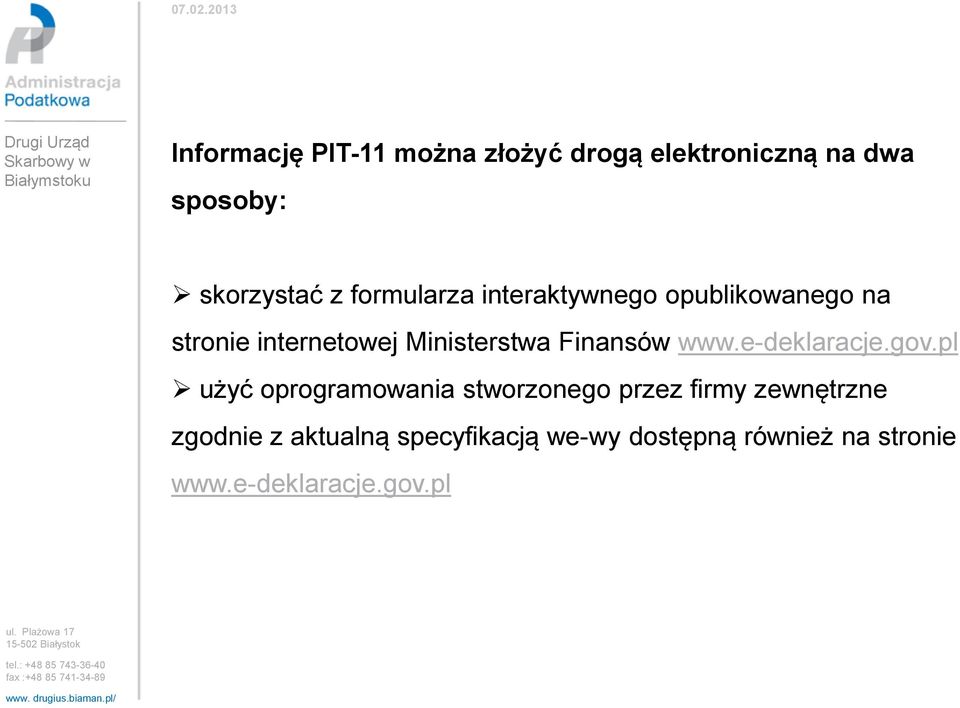 Finansów www.e-deklaracje.gov.