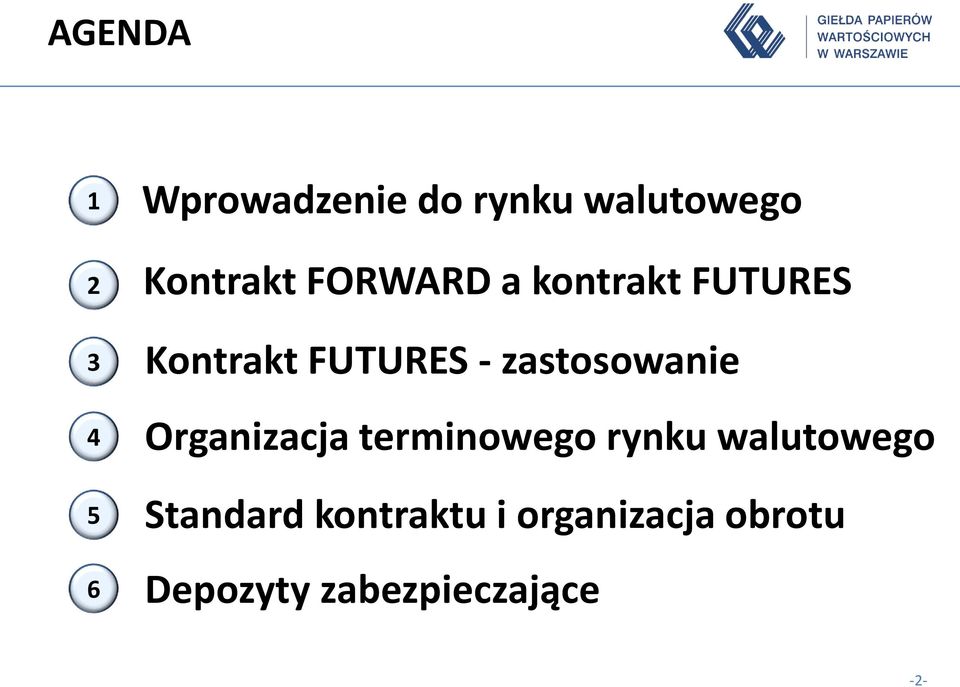 zastosowanie Organizacja terminowego rynku walutowego