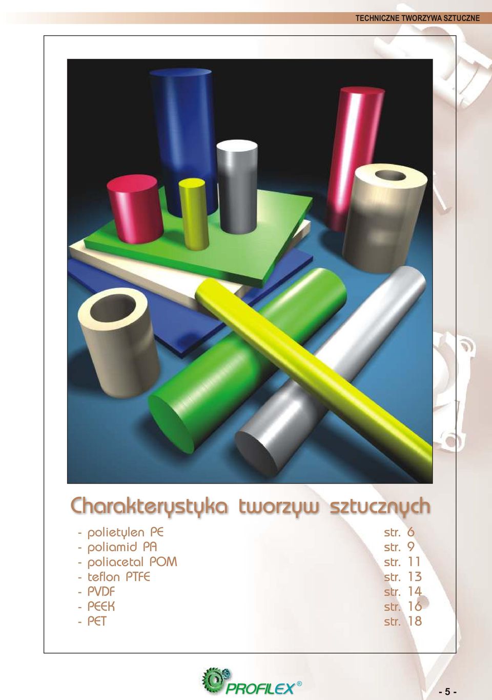 6 poliamid PA str. 9 poliacetal PM str.