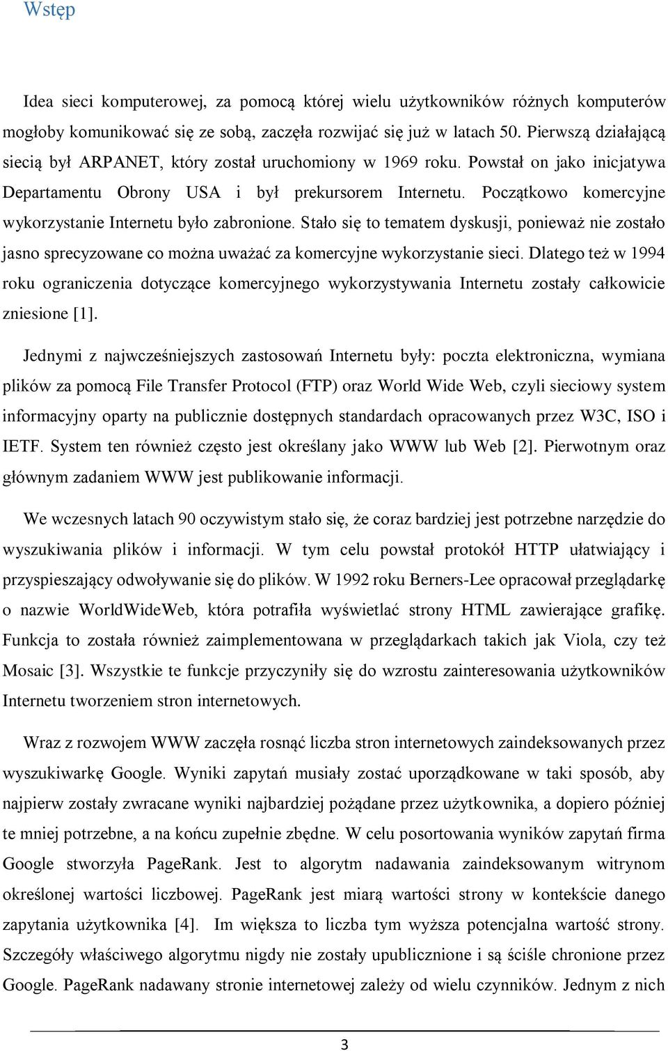 Początkowo komercyjne wykorzystanie Internetu było zabronione. Stało się to tematem dyskusji, ponieważ nie zostało jasno sprecyzowane co można uważać za komercyjne wykorzystanie sieci.