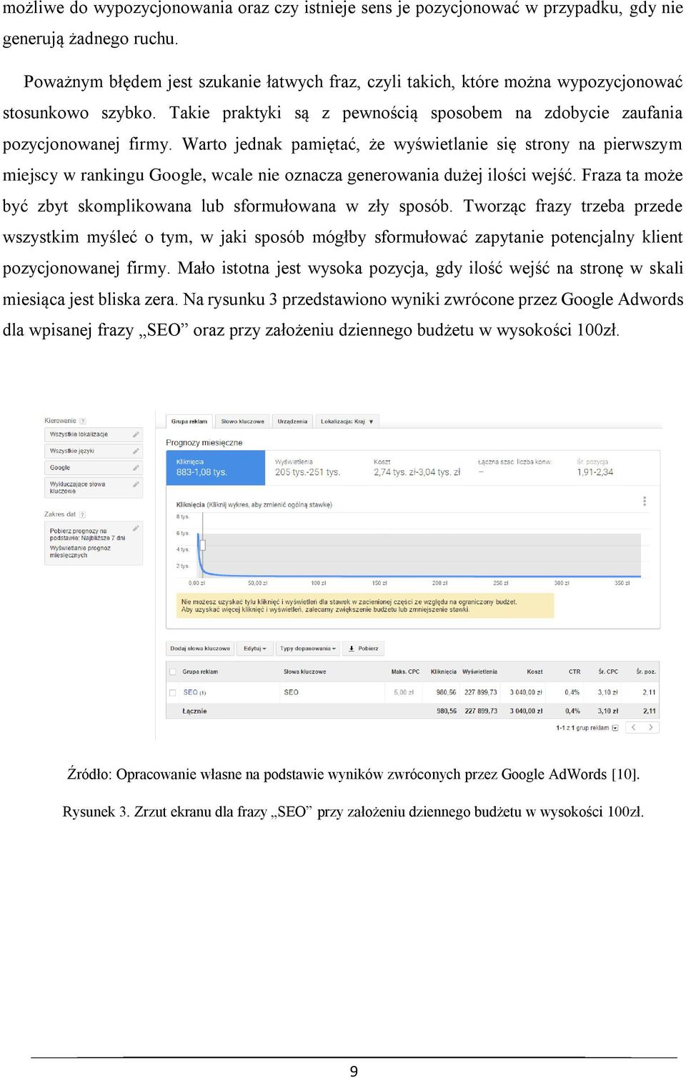 Warto jednak pamiętać, że wyświetlanie się strony na pierwszym miejscy w rankingu Google, wcale nie oznacza generowania dużej ilości wejść.