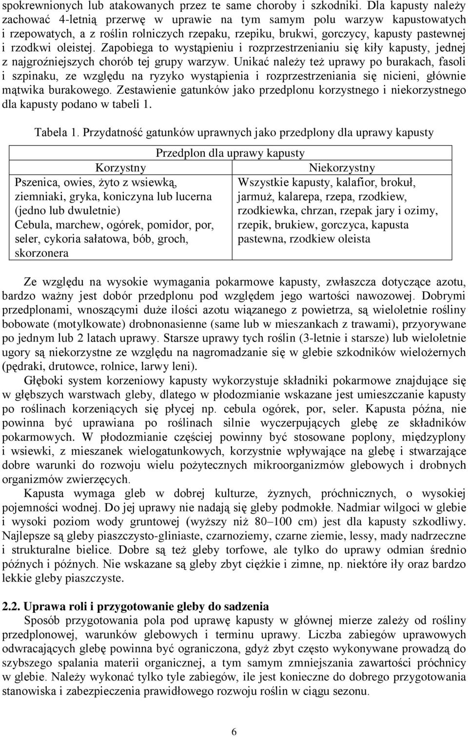 oleistej. Zapobiega to wystąpieniu i rozprzestrzenianiu się kiły kapusty, jednej z najgroźniejszych chorób tej grupy warzyw.