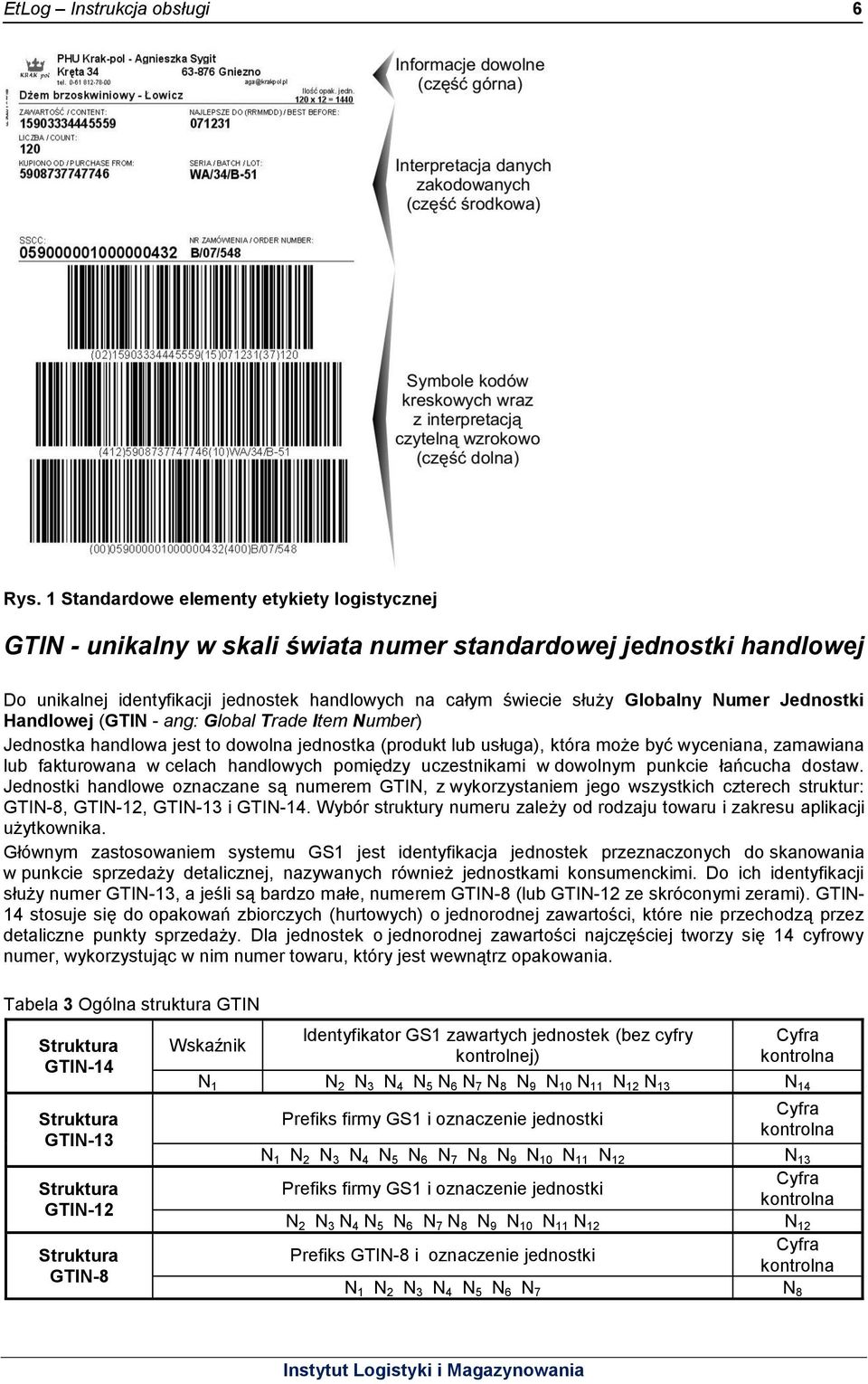 Numer Jednostki Handlowej (GTIN - ang: Global Trade Item Number) Jednostka handlowa jest to dowolna jednostka (produkt lub usługa), która może być wyceniana, zamawiana lub fakturowana w celach