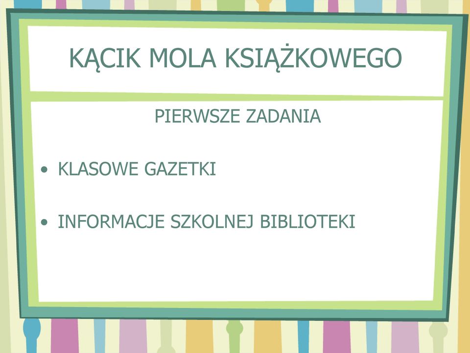 ZADANIA KLASOWE